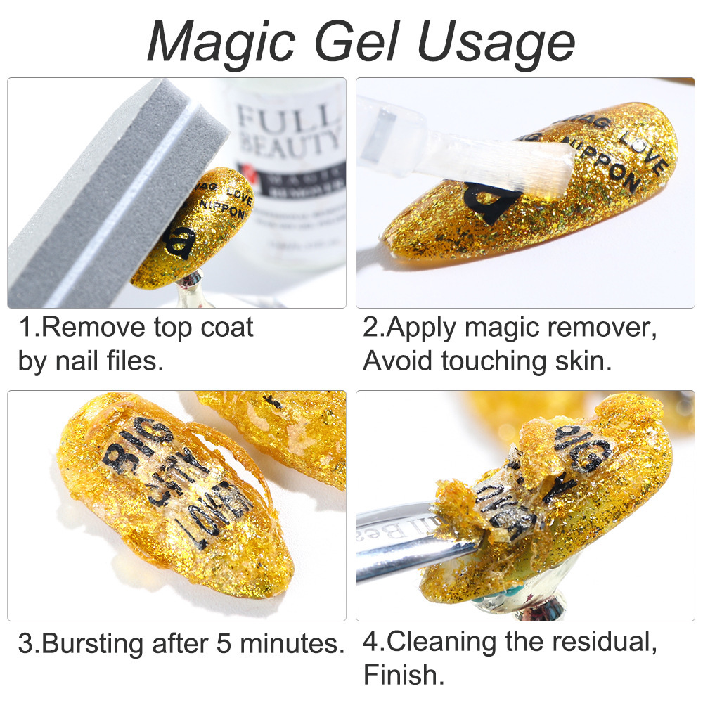 15ml Magic Burst Fast-Acting Remover Nails Gel Soak-Off & Sticky Layer Cleaner for Nails Polish Semi Permanent Deg / Kiondoa rangi ya kucha cha gel view 3