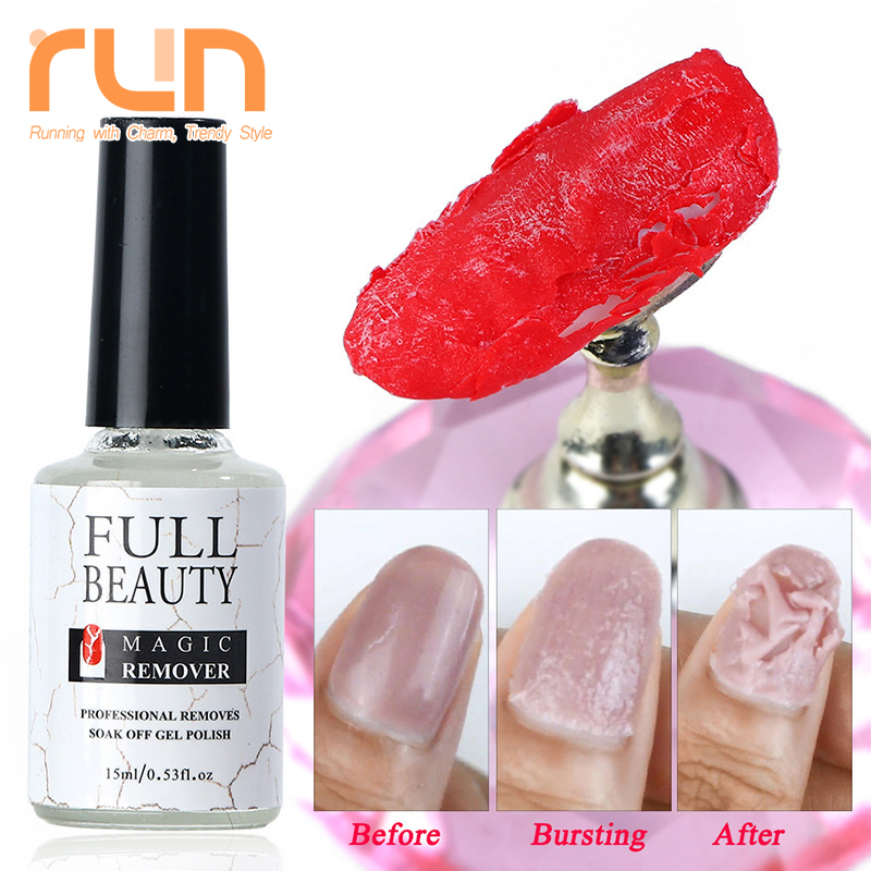 15ml Magic Burst Fast-Acting Remover Nails Gel Soak-Off & Sticky Layer Cleaner for Nails Polish Semi Permanent Deg / Kiondoa rangi ya kucha cha gel
