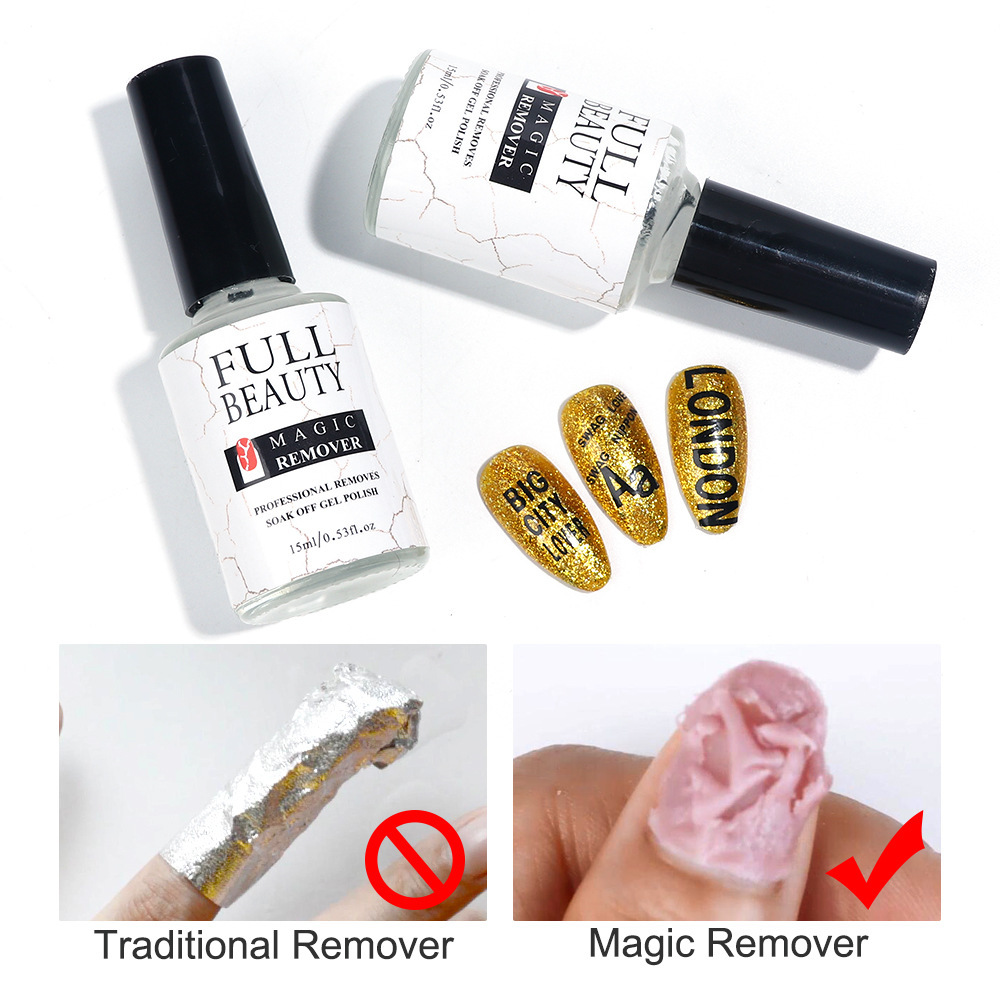 15ml Magic Burst Fast-Acting Remover Nails Gel Soak-Off & Sticky Layer Cleaner for Nails Polish Semi Permanent Deg / Kiondoa rangi ya kucha cha gel view 5