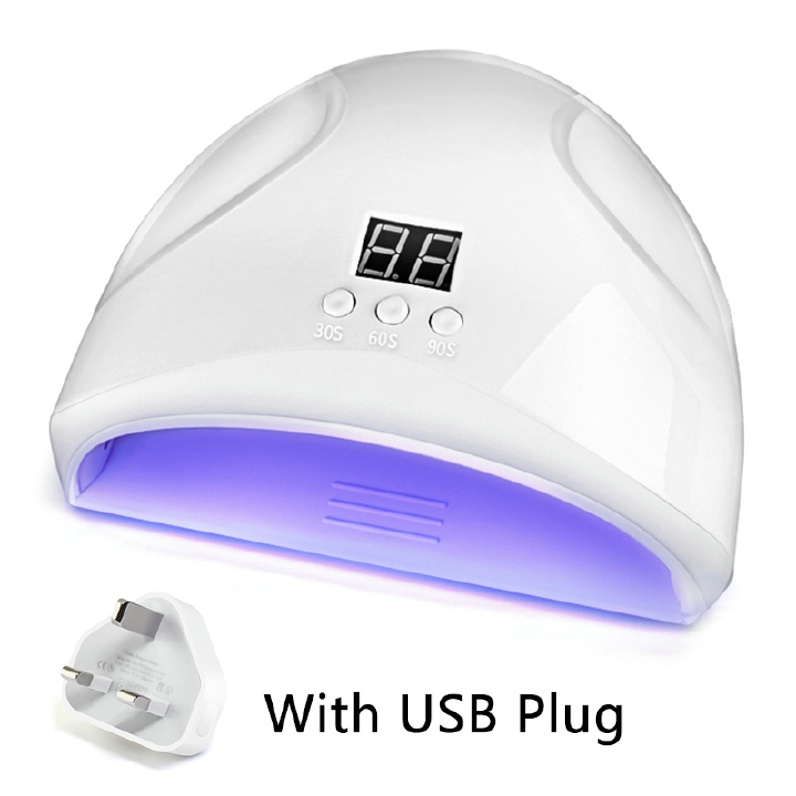 36W UV LED Nail Lamp 12 Lights Gel Nail Curing Dryer – Professional USB & Plug-in Nail Light for Fast Drying, Home & Salon Manicure and Pedicure Use