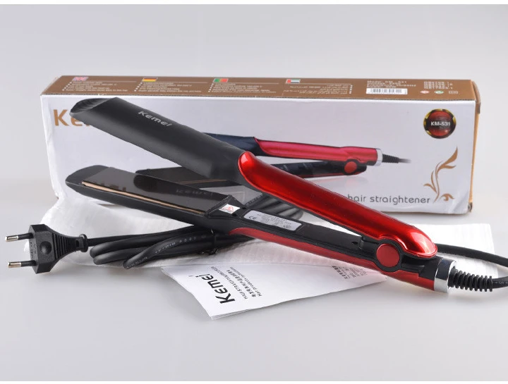 2 in 1 Hair Straightener Ceramic Flat Iron & Hair Curler – versatile styling tool for straightening and curling, fast heat-up, smooth ceramic plates, anti-frizz finish, and salon-quality results for a
