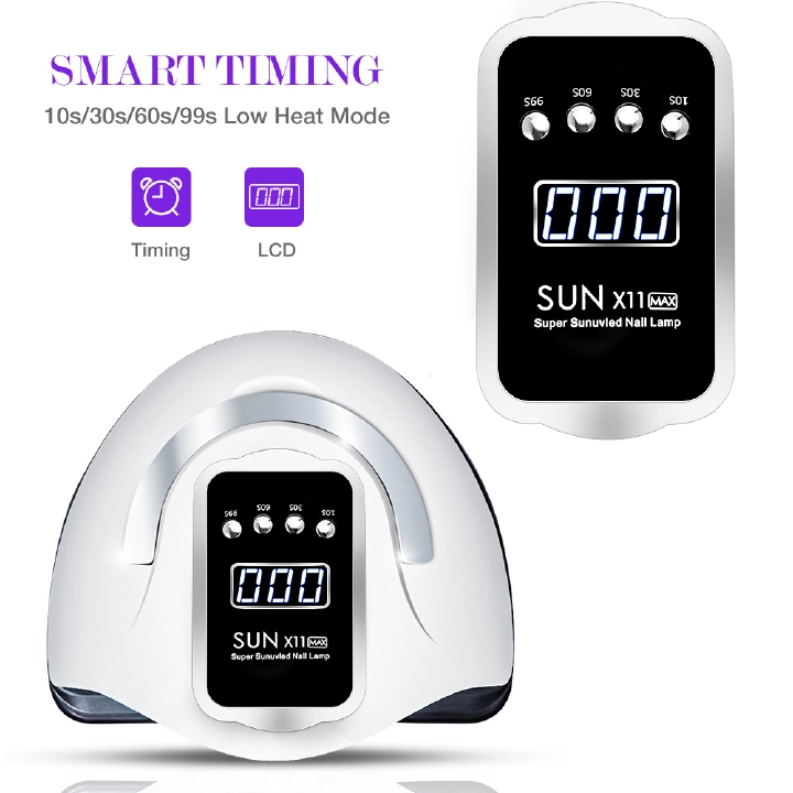 SUN X11 280W UV LED Nail Lamp, Professional Gel Polish Nail Dryer with Motion Sensor, Fast-Curing UV Light for Manicure and Pedicure, Salon and Home Nail Care Machine[Free Gift]