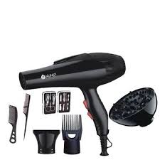 Nunix Professional 2200W–2400W Blow Dry Hair Dryer Kit with Accessories – High Power Salon Hair Dryer with 2 Speeds & Heat Settings, Diffuser, Dual Combs, Nozzles & Nail Set for Home & Kinyozi Use