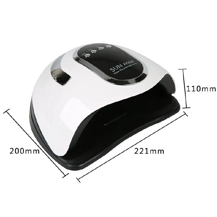 SUN X10 Max 280W UV LED Nail Lamp with 66 LED Beads, Fast Drying Gel Polish Nail Dryer, Auto Sensor Professional Manicure Light for Salon and Home Use
