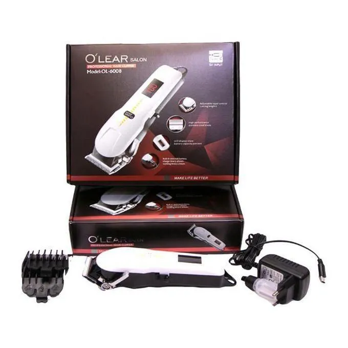 O'lear Professional Cordless Rechargeable Hair Clipper/Shaving Machine, Barber Grade Hair Trimmer with Precision Blades, Powerful Motor, Long Battery Life and Ergonomic Design for Home and Salon Use