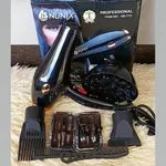 Nunix Professional 2200W–2400W Blow Dry Hair Dryer Kit with Accessories – High Power Salon Hair Dryer with 2 Speeds & Heat Settings, Diffuser, Dual Combs, Nozzles & Nail Set for Home & Kinyozi Use