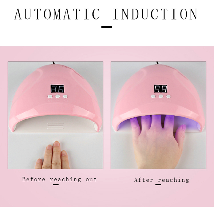 36W UV LED Nail Lamp Nail Dryer for Gel Polish, USB Powered Nail Curing Machine with Plug, Professional UV and LED Gel Nail Light for Home and Salon Manicure