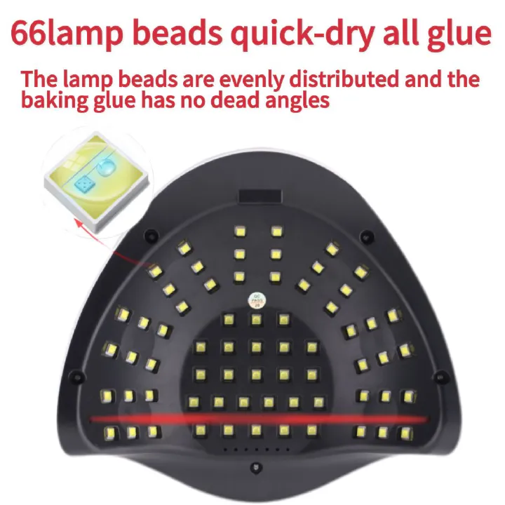 SUN X10 Max 280W UV LED Nail Lamp with 66 LED Beads, Fast Drying Gel Polish Nail Dryer, Auto Sensor Professional Manicure Light for Salon and Home Use