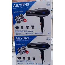 Ailyons Professional Hair Blow Dry Hair Dryer 2200W with Styling Accessories – fast drying powerful motor, 3 heat settings & 3 speed levels, includes nozzle and comb attachments for versatile salon-qu