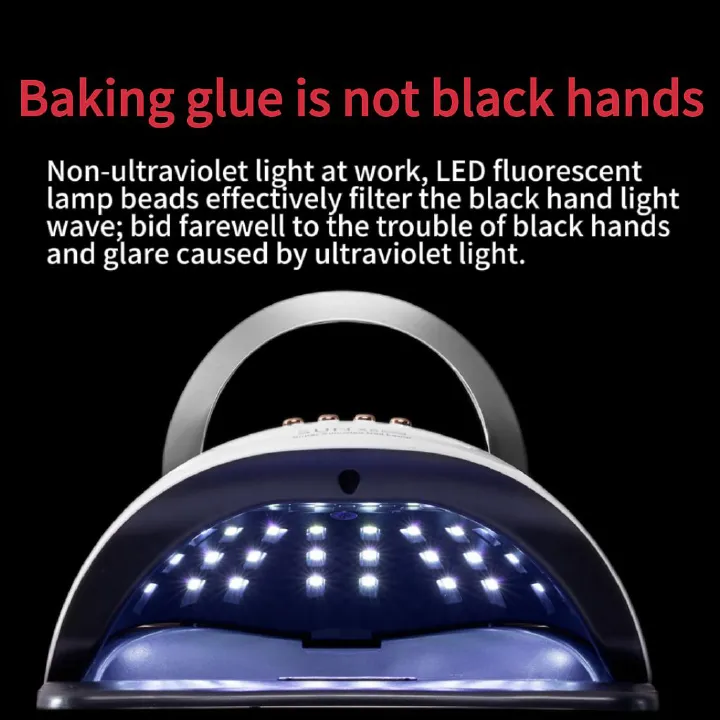 SUN X10 Max 280W UV LED Nail Lamp with 66 LED Beads, Fast Drying Gel Polish Nail Dryer, Auto Sensor Professional Manicure Light for Salon and Home Use