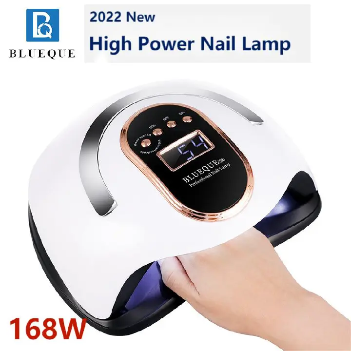 168W Bluecue Nail Dryer 36 LED UV Lamp – Automatic Sensor UV LED Nail Lamp for Gel Polish Fast Drying Manicure & Pedicure Nail Art Salon Home Use