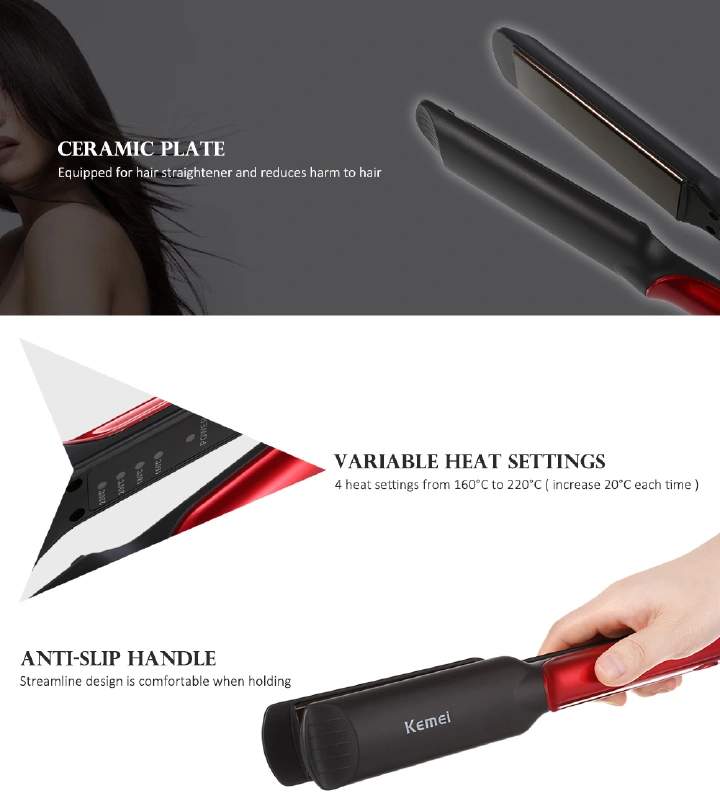 2 in 1 Hair Straightener Ceramic Flat Iron & Hair Curler – versatile styling tool for straightening and curling, fast heat-up, smooth ceramic plates, anti-frizz finish, and salon-quality results for a