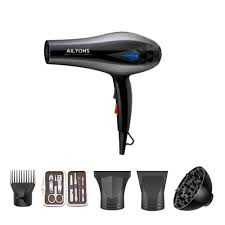 Ailyons Professional Hair Blow Dry Hair Dryer 2200W with Styling Accessories – fast drying powerful motor, 3 heat settings & 3 speed levels, includes nozzle and comb attachments for versatile salon-qu