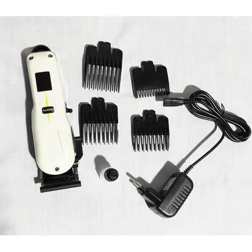 Geemy 2 Pieces Original Electric Rechargeable Cordless Shaving Machine with Indicator Kinyozi and 6 Way Power Extension for Home Travel Grooming Professional Hair Clipper Set for Men Barbers and Famil