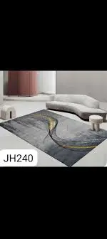 Luxury Modern 3D Visual Effects Soft Velvet Living Room Area Carpet 7x10 Feet, Premium Anti-Slip Large Floor Rug with Elegant Geometric Pattern for Bedroom, Dining Space and Contemporary Home Decor