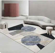 Luxury Modern 3D Visual Effects Soft Velvet Living Room Area Carpet 7x10 Feet, Premium Anti-Slip Large Floor Rug with Elegant Geometric Pattern for Bedroom, Dining Space and Contemporary Home Decor