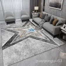 Luxury Modern 3D Visual Effects Soft Velvet Living Room Area Carpet 7x10 Feet, Premium Anti-Slip Large Floor Rug with Elegant Geometric Pattern for Bedroom, Dining Space and Contemporary Home Decor