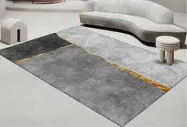 Luxury Modern 3D Visual Effects Soft Velvet Living Room Area Carpet 7x10 Feet, Premium Anti-Slip Large Floor Rug with Elegant Geometric Pattern for Bedroom, Dining Space and Contemporary Home Decor