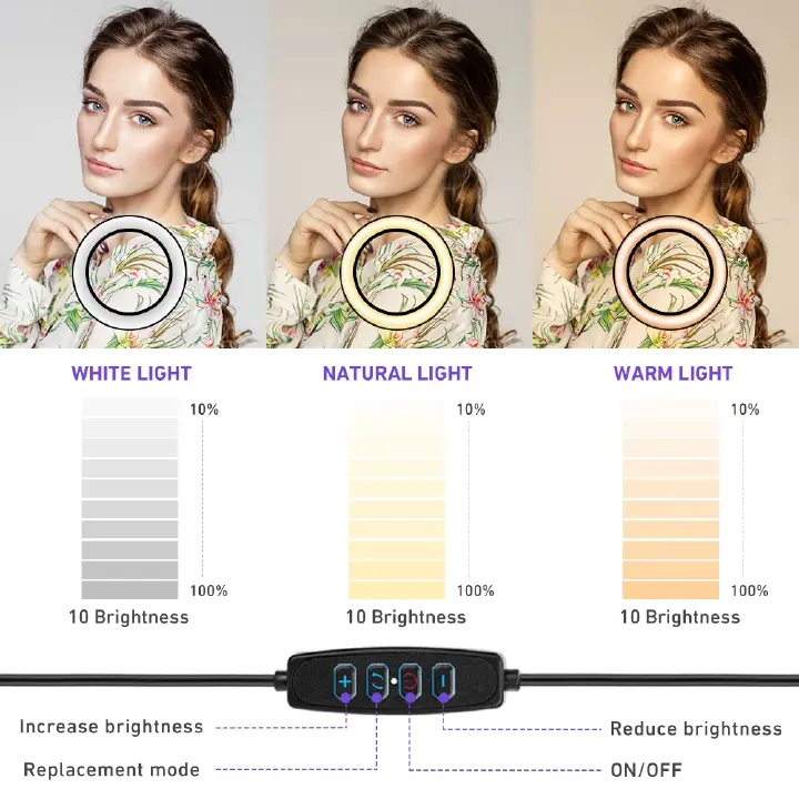 12 Inch LED Ring Light with 2.1M Tripod Stand, Dimmable Beauty Ring Light with Microphone and Remote for Selfie, Live Streaming, Makeup, YouTube, TikTok Video and Photography