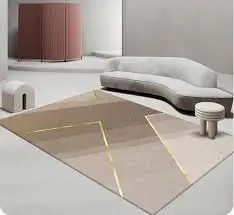 Luxury Modern 3D Visual Effects Soft Velvet Living Room Area Carpet 7x10 Feet, Premium Anti-Slip Large Floor Rug with Elegant Geometric Pattern for Bedroom, Dining Space and Contemporary Home Decor