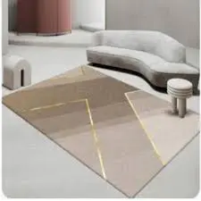 Luxury Modern 3D Visual Effects Soft Velvet Living Room Area Carpet 7x10 Feet, Premium Anti-Slip Large Floor Rug with Elegant Geometric Pattern for Bedroom, Dining Space and Contemporary Home Decor