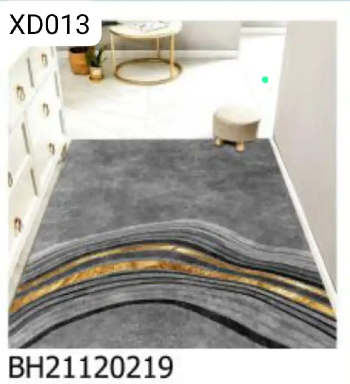 Luxury Modern 3D Visual Effects Soft Velvet Living Room Area Carpet 7x10 Feet, Premium Anti-Slip Large Floor Rug with Elegant Geometric Pattern for Bedroom, Dining Space and Contemporary Home Decor