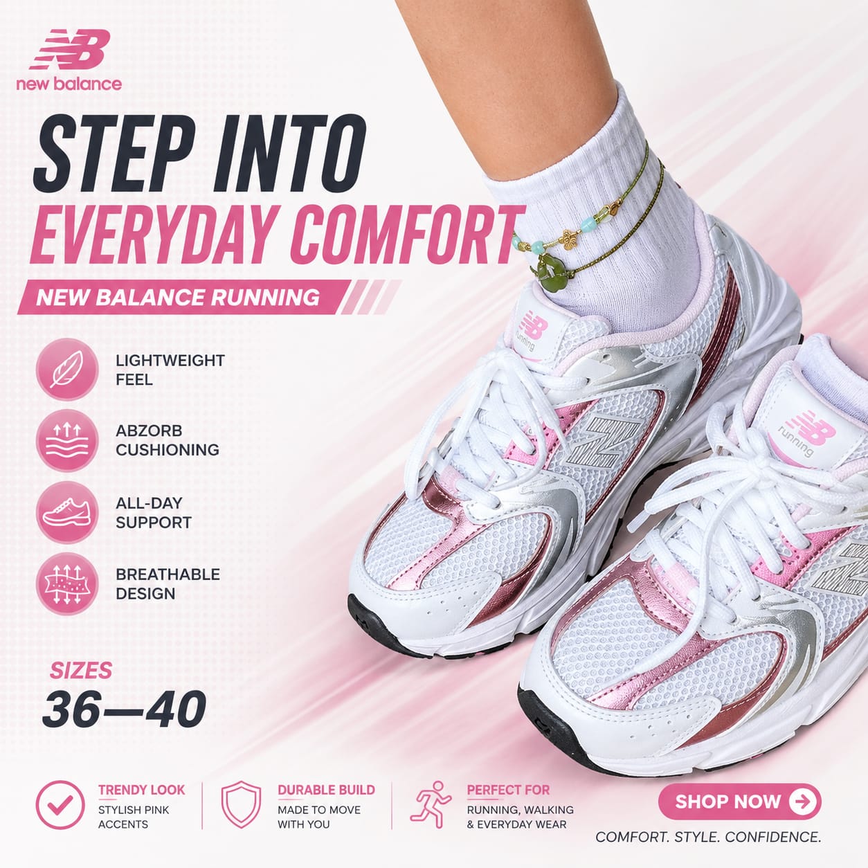 🔥(ON OFFER) 🔥 New (NB) Balance 530 Premium White Chunky Sneakers – Lightweight Breathable Casual Running & Streetwear Shoes for Men & Women