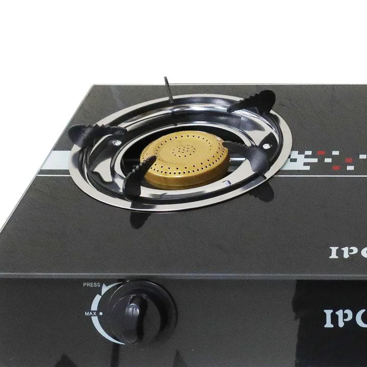 IPCONE Table Top Gas Cooker,2 Burner with  Strong Glass(1YR WARRANTY)