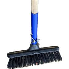 Teepee Bass Hard Broom with Handle, Heavy Duty Outdoor Sweeping Broom with Tough Durable Bristles for Garage, Compound, Rough Surfaces and Everyday Home Cleaning