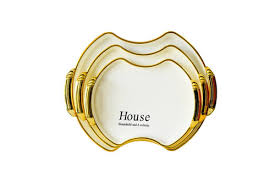 3Pc Serving Tray Set, Durable Lightweight Food Serving Trays for Tea, Coffee, Snacks and Meals, Easy-Clean Kitchen Dining Trays for Home, Office, Restaurant and Entertaining
