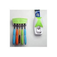 One Touch Toothpaste Dispenser Automatic Squeeze Pump, Easy Wall Mounted Installation, Hands Free Toothpaste Organizer for Bathroom, Family Home, Kids and Everyday Oral Care