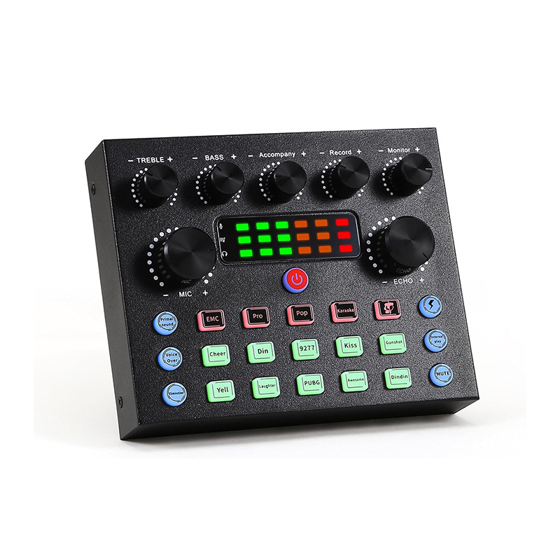 BM800 Condenser Microphone Kit with Metallic Stand + V8S Live Sound Card  Streaming, Podcasting & Recording DJ Sound effects