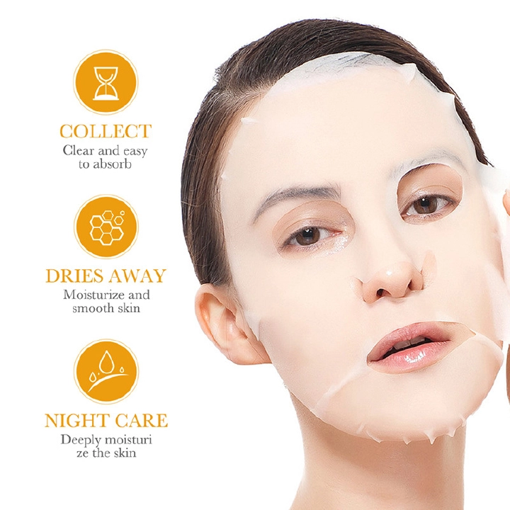 5PCS Face Masks Vitamin E Manuka Honey Mask Sheet Pores Moisturizing Oil-Control Anti-Aging Replenishment Face Care Skin Care Facial Masks Personal Care...
