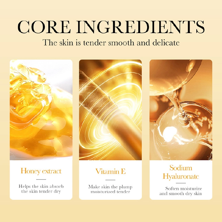 5PCS Face Masks Vitamin E Manuka Honey Mask Sheet Pores Moisturizing Oil-Control Anti-Aging Replenishment Face Care Skin Care Facial Masks Personal Care...