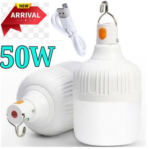 🔥Dp Light 50W Rechargeable USB Bulb Lamp✨80% more efficient than traditional lighting such as fluorescent and incandescent lights. 95% of the energy in LEDs is converted into light and only 5% is was