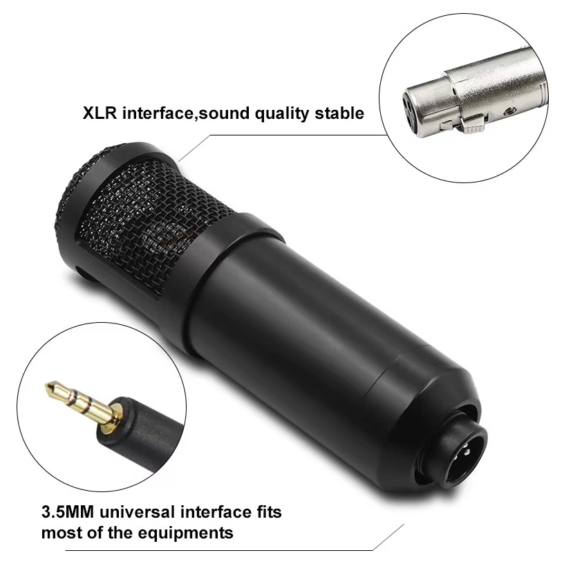 Live Sound Card Podcast Equipment Live Broadcast DJ Device  V8s Sound Card + BM800 Mic Set For Music/Recording Live Streaming For DJ Disco Device