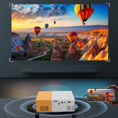 Powerful Mini Projector Portable Home Theater Powerful Native Support HDMI USB Connection Small Size for Outdoor Movie Night for Outdoor Camping &Drive-in Home Theater