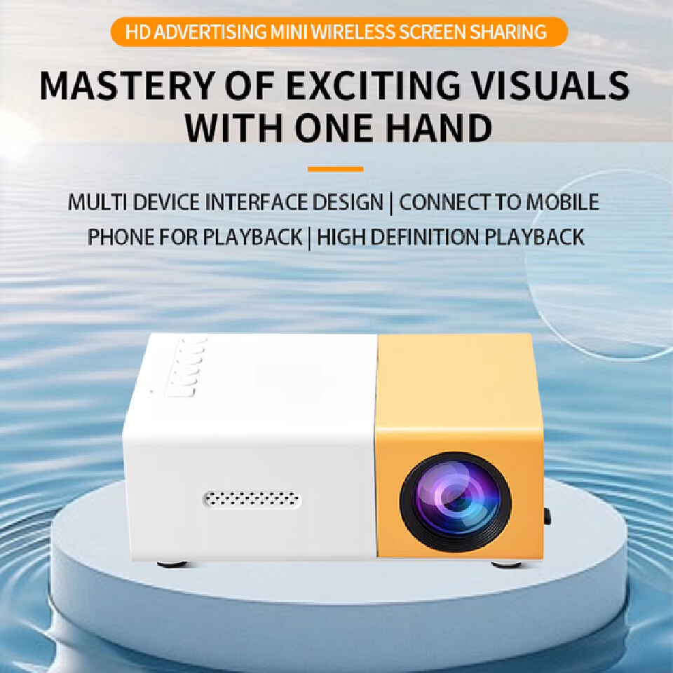 Powerful Mini Projector Portable Home Theater Powerful Native Support HDMI USB Connection Small Size for Outdoor Movie Night for Outdoor Camping &Drive-in Home Theater