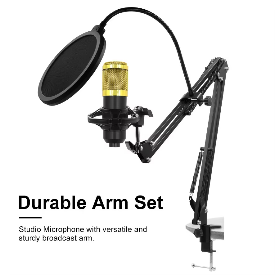 Live Sound Card Podcast Equipment Live Broadcast DJ Device  V8s Sound Card + BM800 Mic Set For Music/Recording Live Streaming For DJ Disco Device