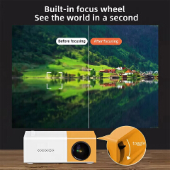 Powerful Mini Projector Portable Home Theater Powerful Native Support HDMI USB Connection Small Size for Outdoor Movie Night for Outdoor Camping &Drive-in Home Theater