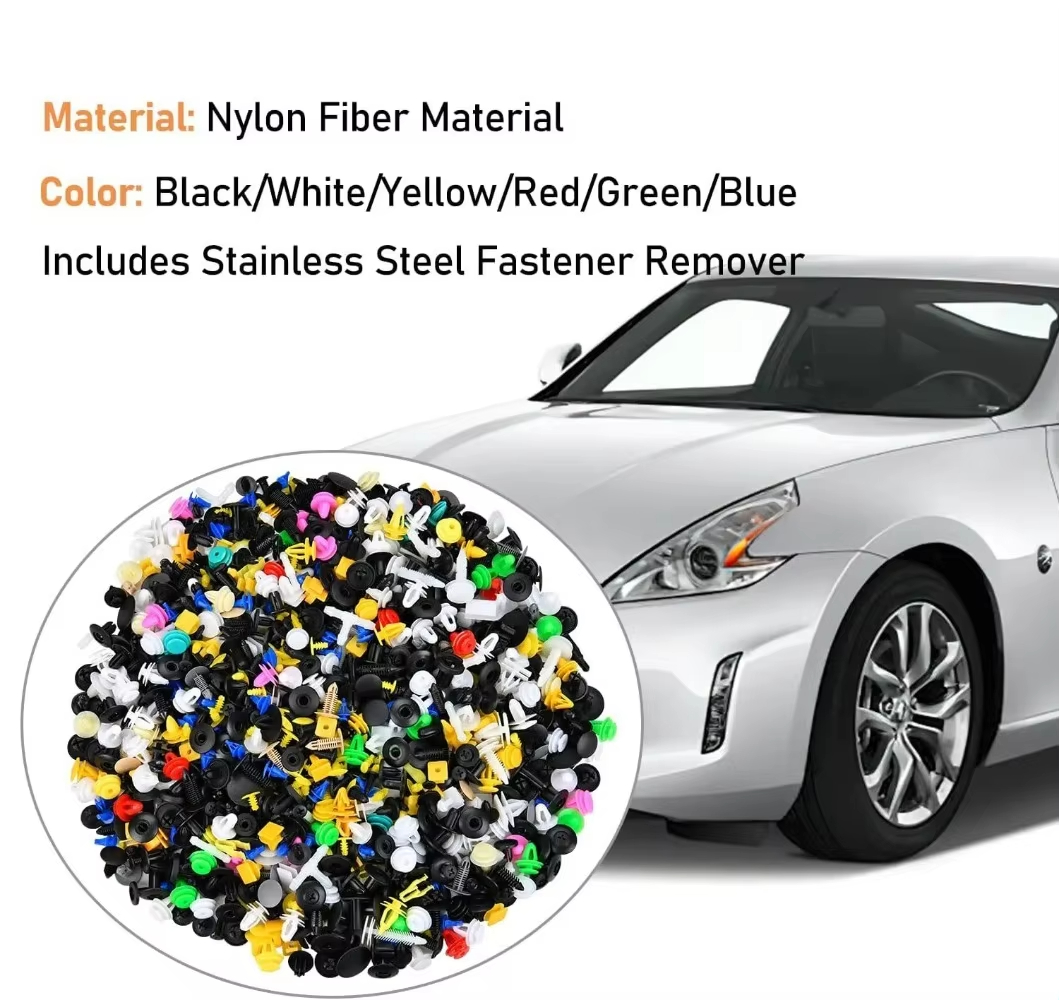 200Pcs Mixed Universal Mixed Auto Fastener Car Bumper Clips Retainer Car Fastener Rivet Door Panel Liner for All Car