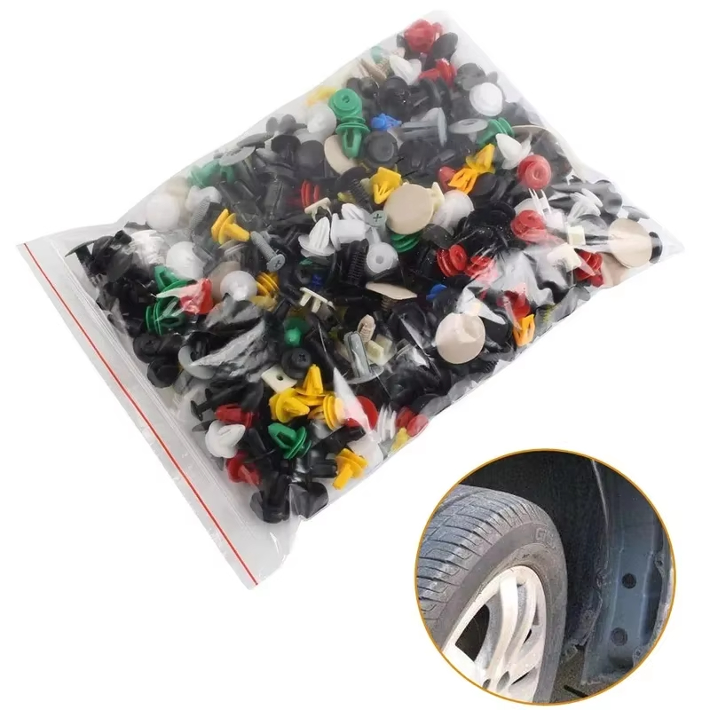 200Pcs Mixed Universal Mixed Auto Fastener Car Bumper Clips Retainer Car Fastener Rivet Door Panel Liner for All Car