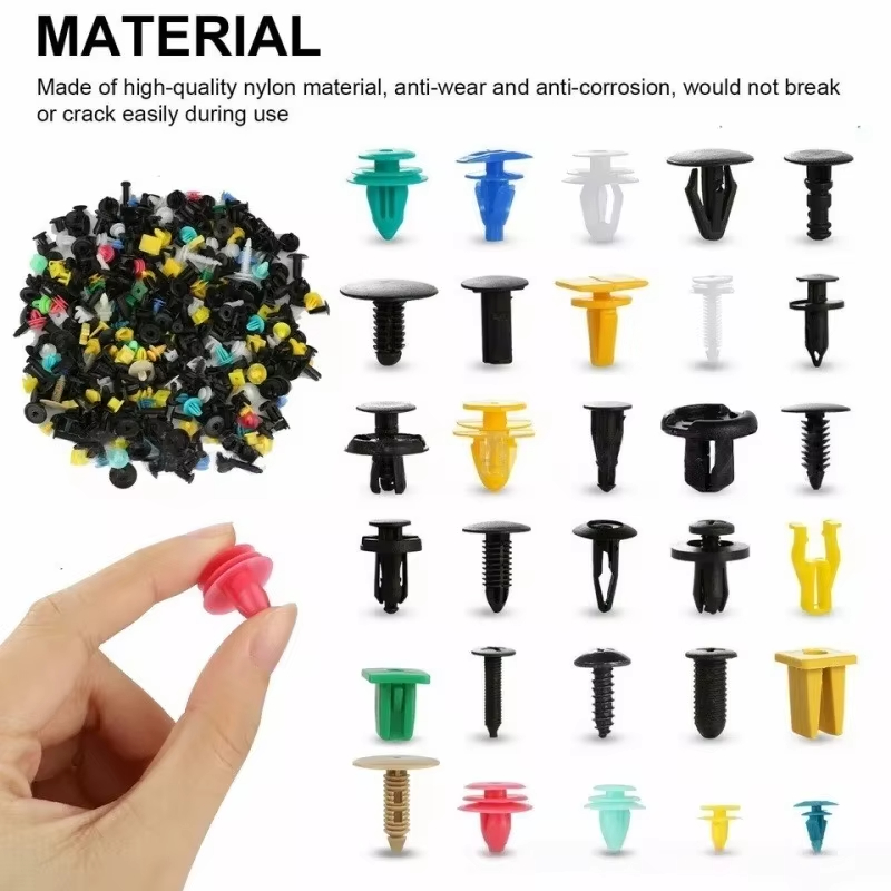 200Pcs Mixed Universal Mixed Auto Fastener Car Bumper Clips Retainer Car Fastener Rivet Door Panel Liner for All Car
