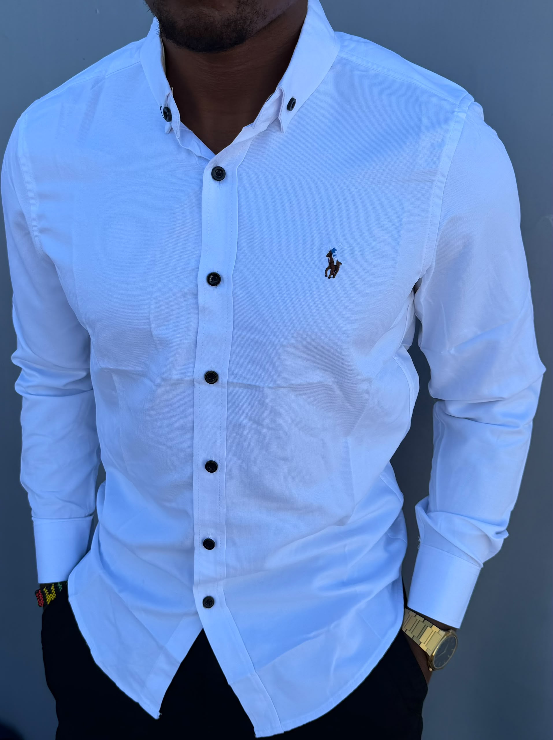New Arrival Men’s Premium Long Sleeve Button-Down Polo Shirt –New Fashion Smart Casual & Office Wear Men's Clothing