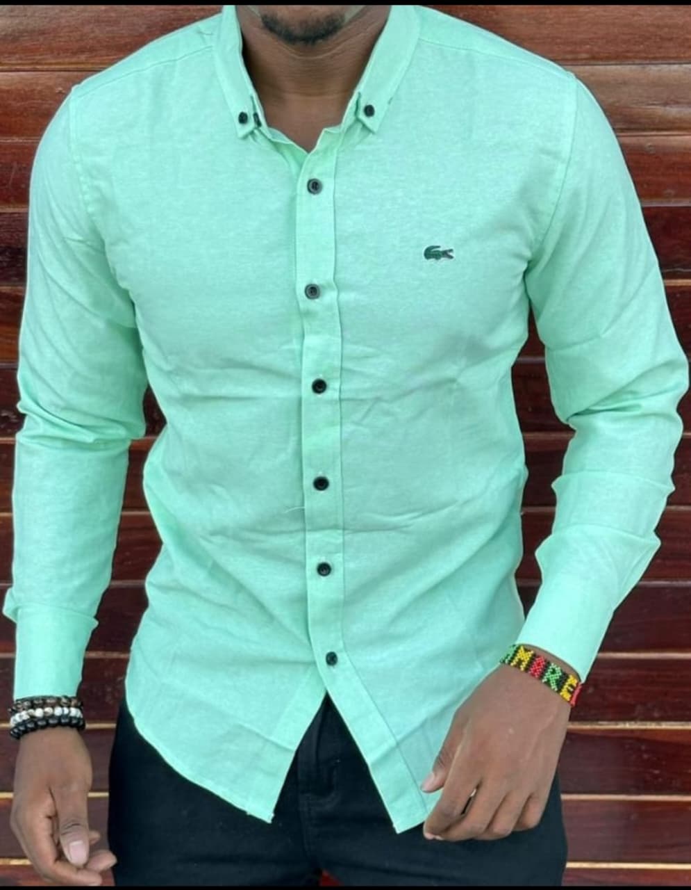OFFER!! High Quality Men's Casual Long Sleeved Cotton Shirts; New Arrivals Button Down Men's Clothing T-Shirts / Solid Color Shirts