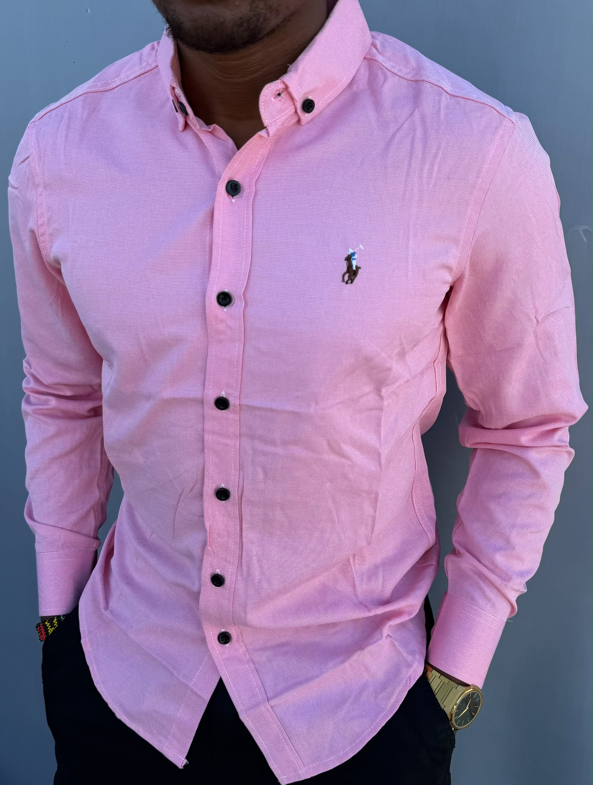New Arrival Men’s Premium Long Sleeve Button-Down Polo Shirt –New Fashion Smart Casual & Office Wear Men's Clothing