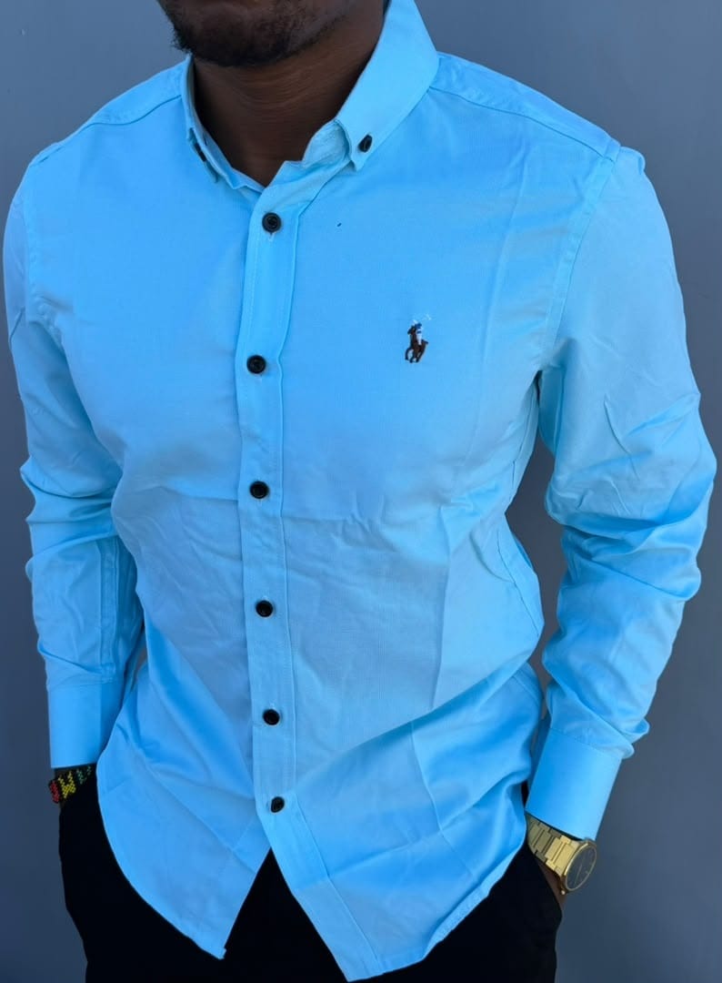 OFFER!! High Quality Men's Casual Long Sleeved Cotton Shirts; New Arrivals Button Down Men's Clothing T-Shirts / Solid Color Shirts
