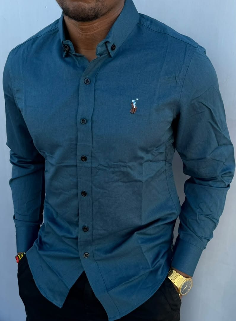 OFFER!! High Quality Men's Casual Long Sleeved Cotton Shirts; New Arrivals Button Down Men's Clothing T-Shirts / Solid Color Shirts