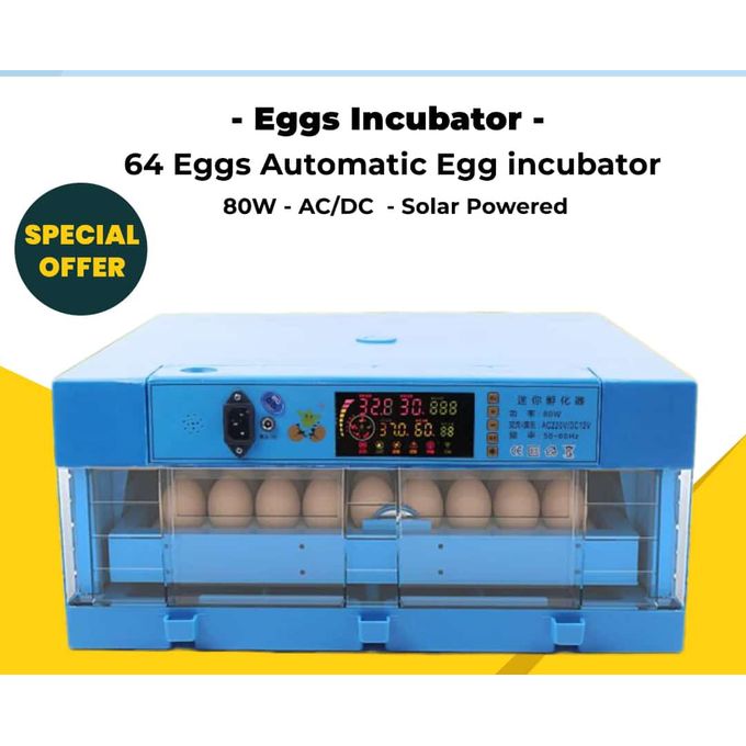 64-Eggs Automatic Egg Incubator -For Hatching Chicken Duck Bird Quail Poultry