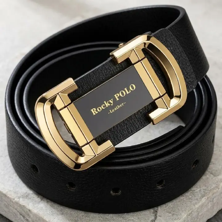 ZHJH Men's Belt  Automatic Fastening Belt  Artificial Leather Interior Liner  High-Quality Men's Belt  Suitable for Casual and Business Jeans  Luxury Brand Men's Belt
